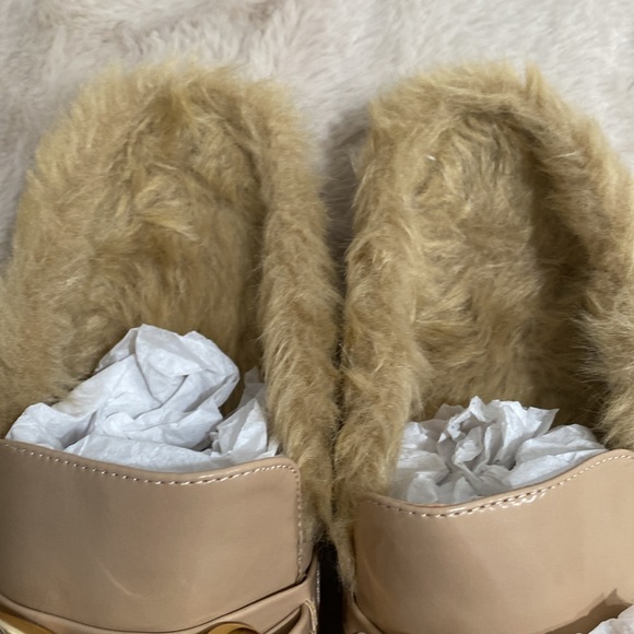 ๐ DREAM PAIRS Chain Loafer Mules with Fur Closed Toe Slip On With ๐ฆ - Picture 5 of 12